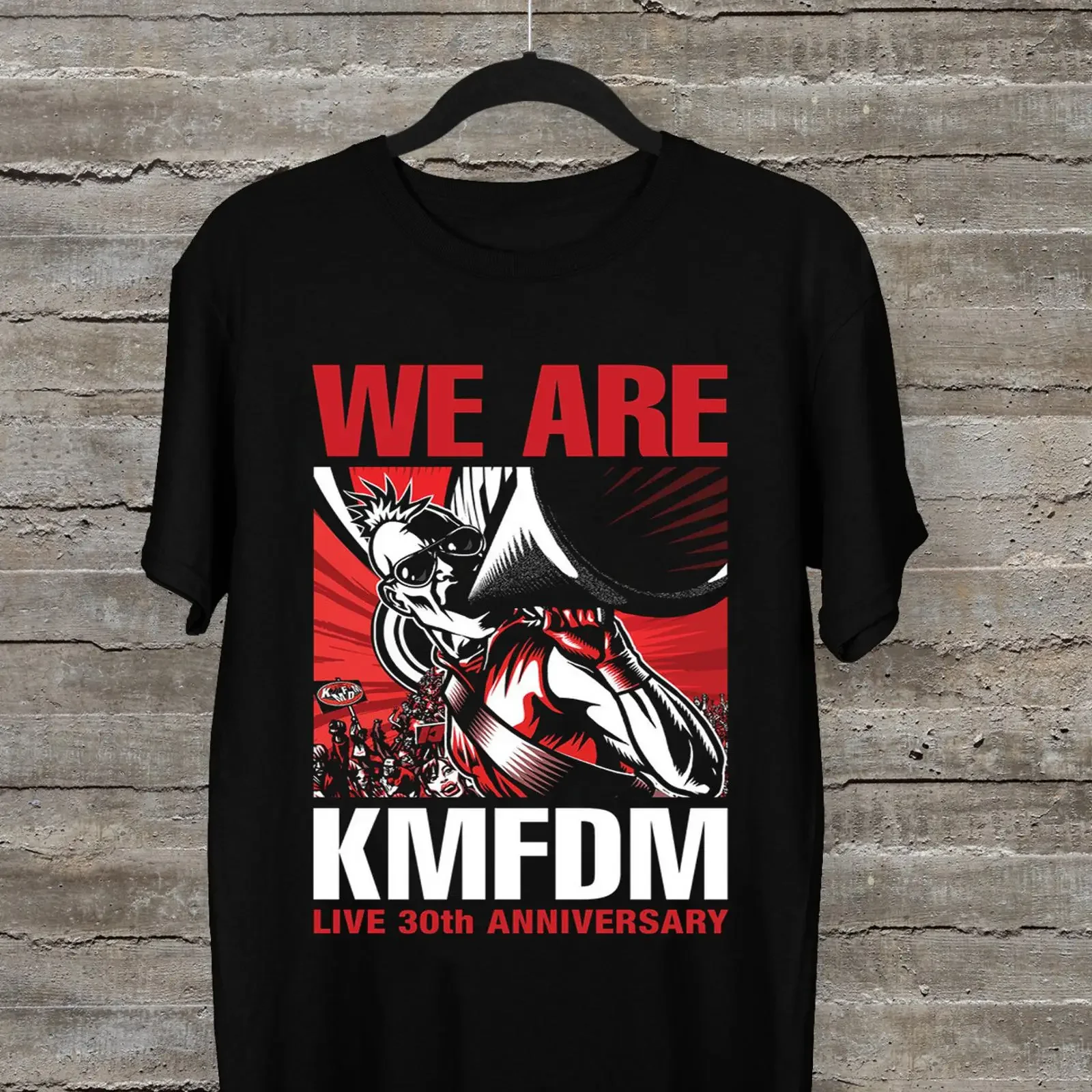 KMFDM Band We Are For Fan Black All Size T Shirt vintage Washed Unisex graphic Breathable Comfortable streetwear Slightly