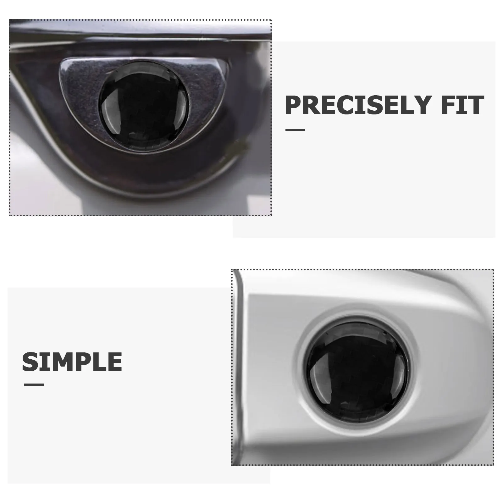 

4pcs Car Lock Automotive Door Entry Guard Side Door Hole Cover Car Key Cover Durable Carbon Fiber Universal Fit Easy