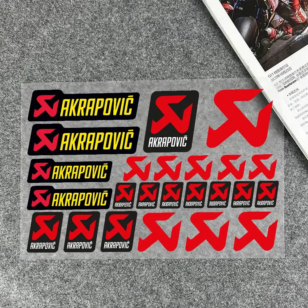 for AKRAPOVIC Stickers Moto Sticker Auto Body Bumper Windows Motorcycle Laptop Walls Vinyl Decal Car Tuning Accessories