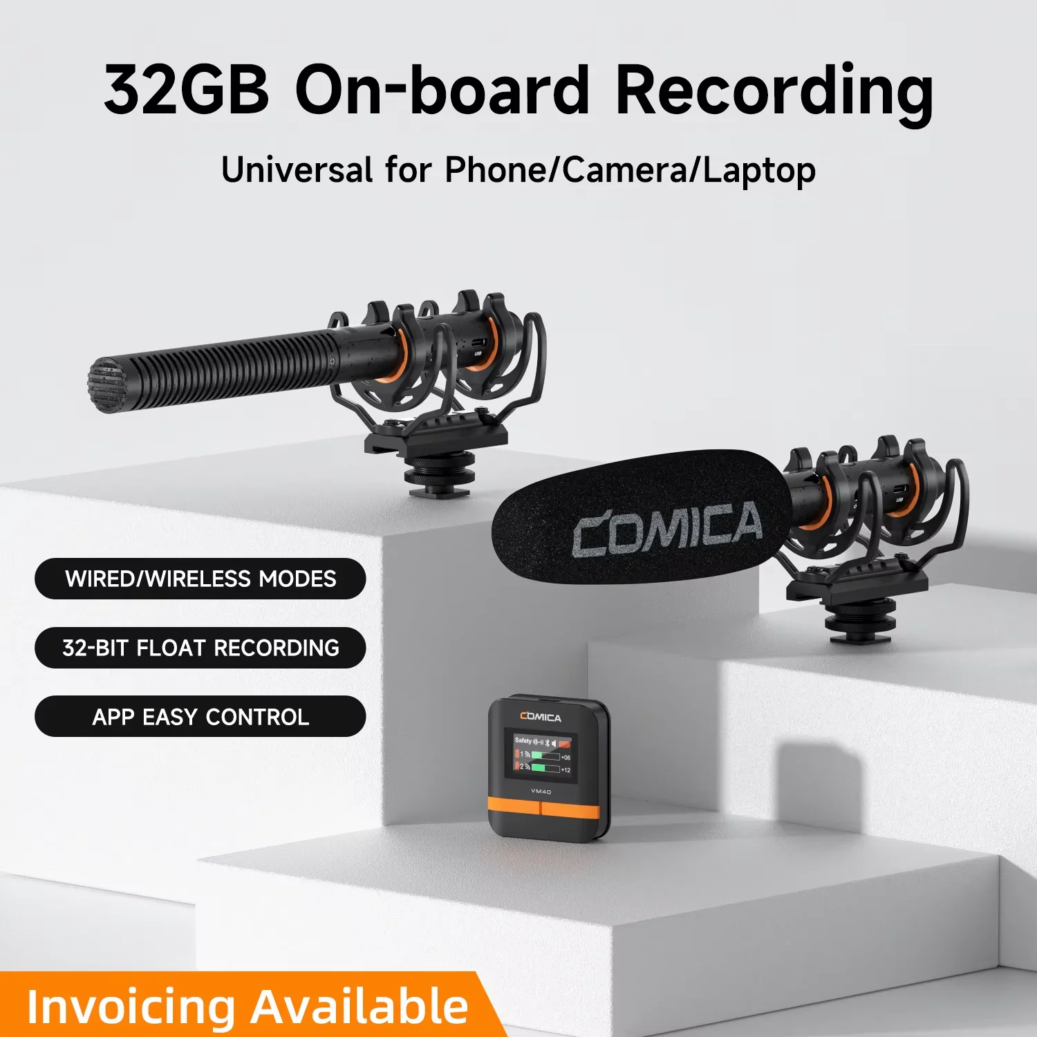 

COMICA VM40 2.4G Super Cardioid Dual-Channel Wireless Shotgun Microphone for Camera/Smartphone/PCNoise Cancellation Condenser Mi