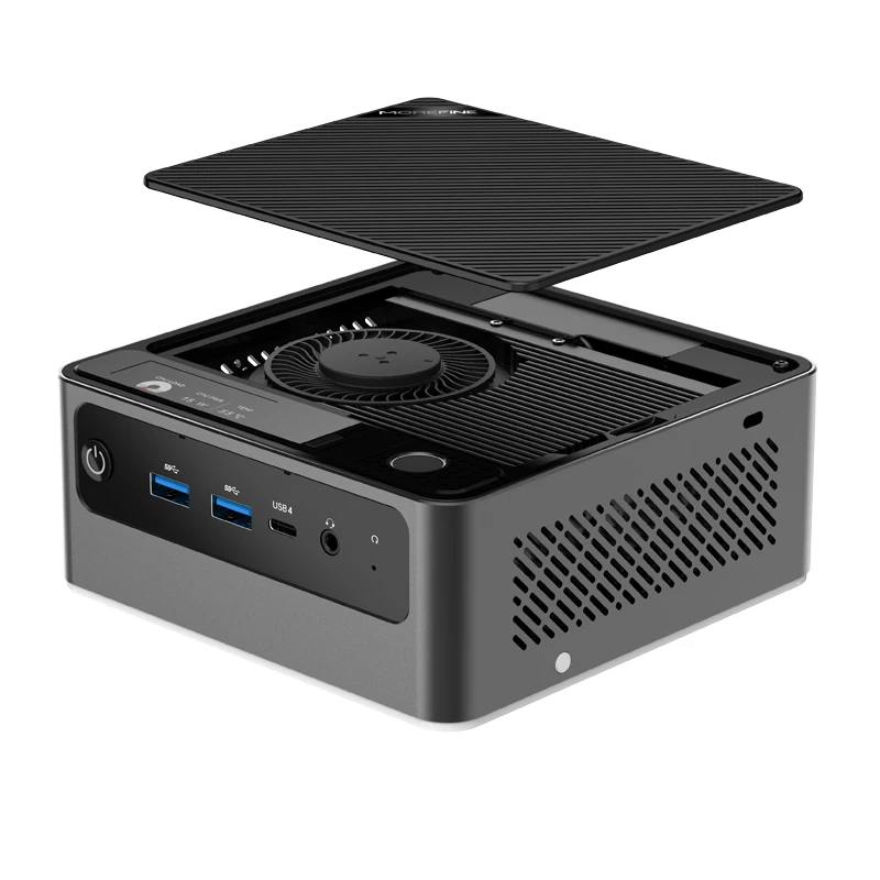 MOREFINE Mini PC S800 Intel Core Ultra 9 185H Ultra 7 155H Fai da te Computer da gioco Computer desktop per ufficio/casa Windows11PRO HTPC