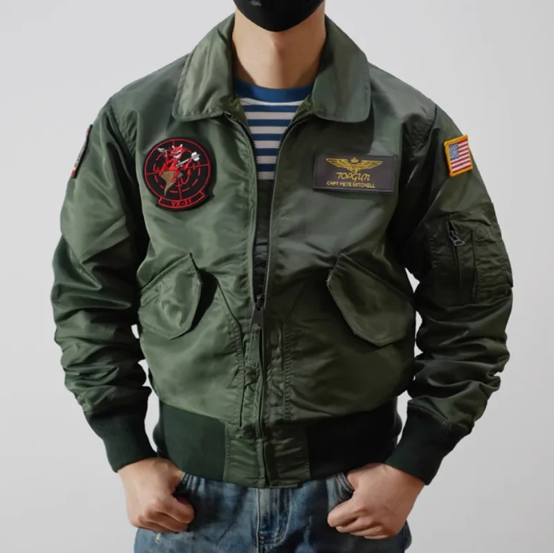 Top Gun 2 TOPGUN Same Style Flight Jacket CWU-45P/36P Men's Nylon Jacket Short Thickened