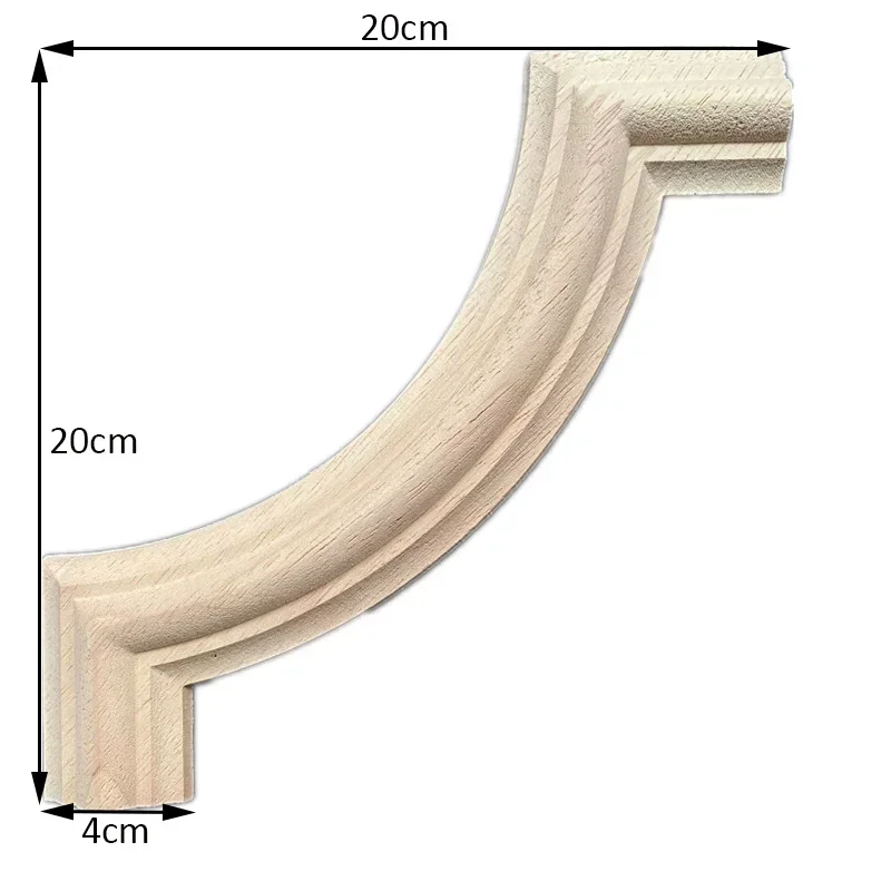 6-20cm Unique Furniture Parts Natural Floral Wood Carved Corner Appliques Frame Woodcarving Decorative Wooden Figurines Crafts