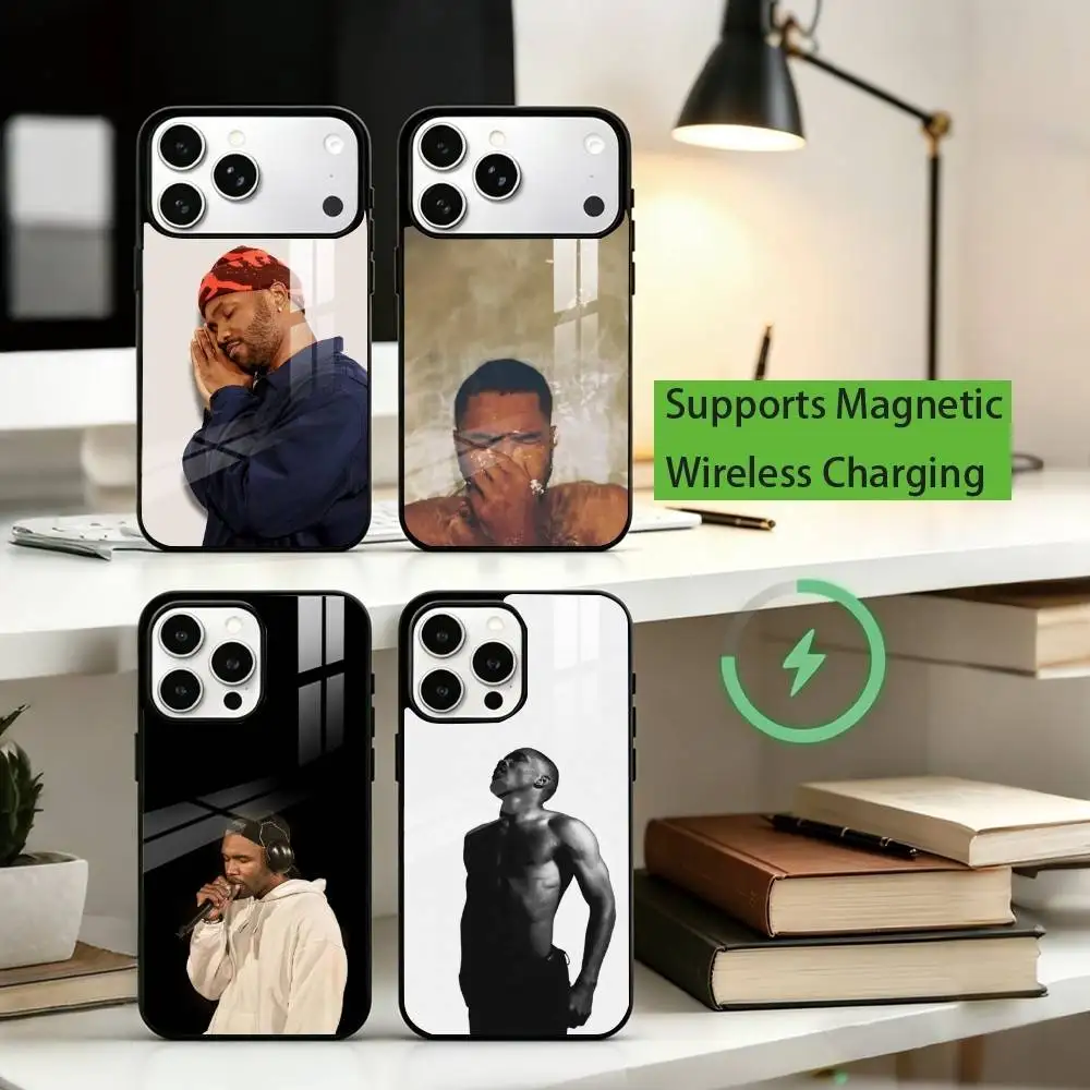 

S-Singer F-Frank Ocean Phone Case For iPhone17,16,15,14,13,12,11 Plus,Pro Allows magnetic wireless charging