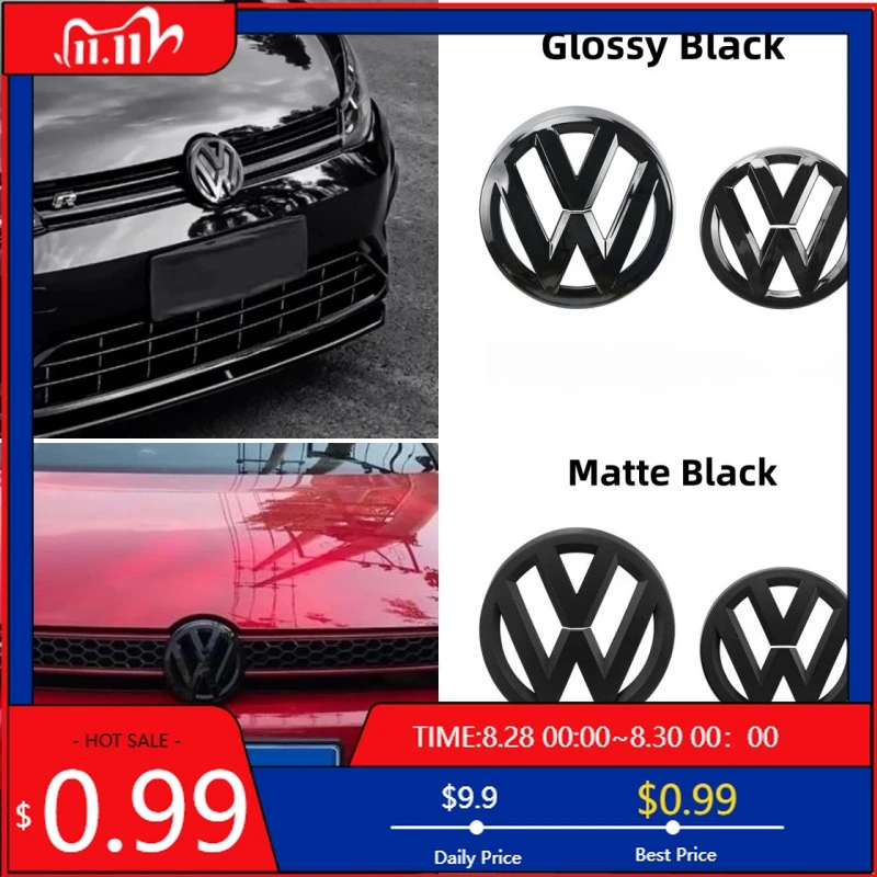 

Колпаки ступиц Volkswagen Golf POLO MK6 MK7 MK7.5 ABS 3D глянцевый черный передний значок эмблема сменный логотип автомобиля автомобильные аксессуары