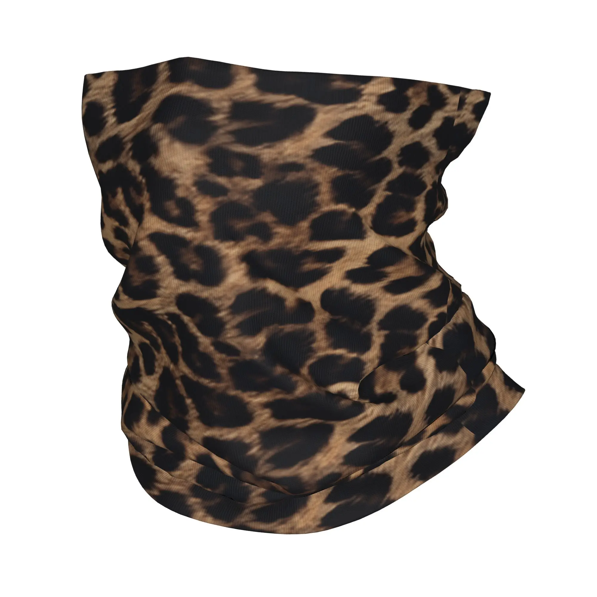 Wild Leopard Print Bandana Neck Cover Printed  Mask Scarf Warm Headband Cycling Unisex Adult Windproof