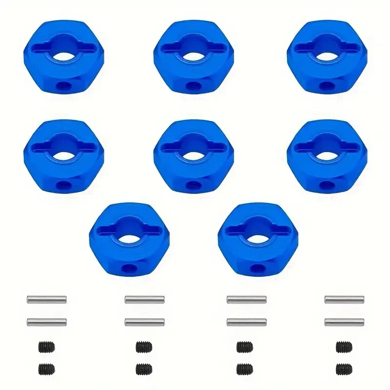 GLOBACT 8 قطعة 12 مللي متر عجلة الألومنيوم عرافة المكسرات مع دبابيس ل 1/10 مائل 2WD Hsp Redcat RC 4wd Tamiya محوري SCX10 D90 Hpi LRP WLtoy #1