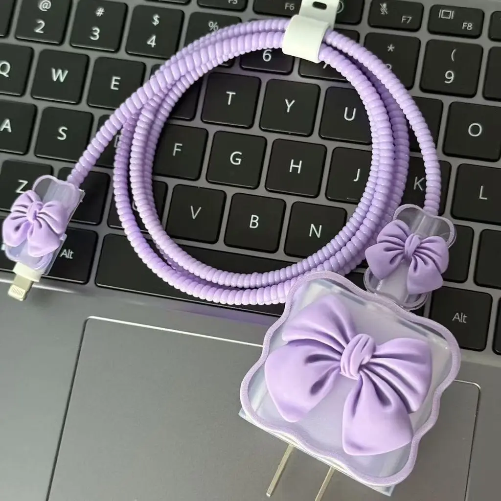 Bow Charger Protective Case Cable Protector For iPhone 18W/20W Fast Charging Cable Data Anti-break Charger Protective Rope