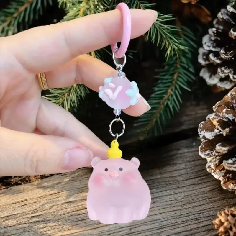 لامعة ثلاثية الأبعاد الخزف حلقة رئيسية الهاتف حبل حقيبة الحلي مفتاح السيارة حامل مجوهرات العنصر للنساء والفتيات.