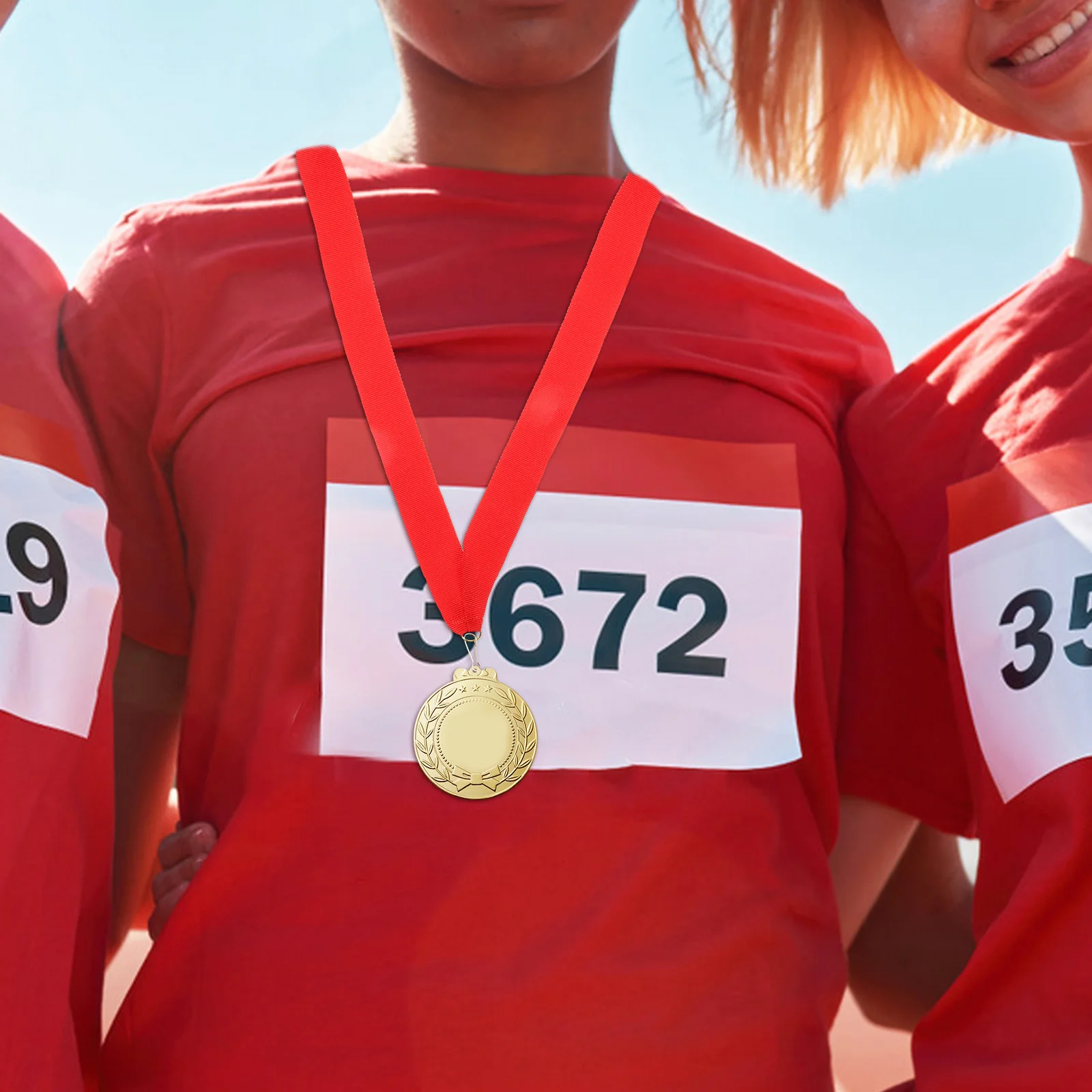 Cinta con cordón para medallas, premio de reunión deportiva con Clip, cintas de poliéster para fiesta, 10 Uds.