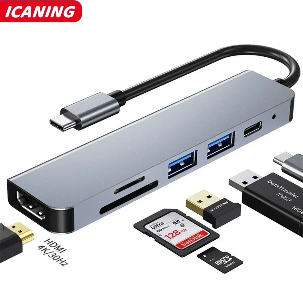 6 In 1 Usb C Hubs T…