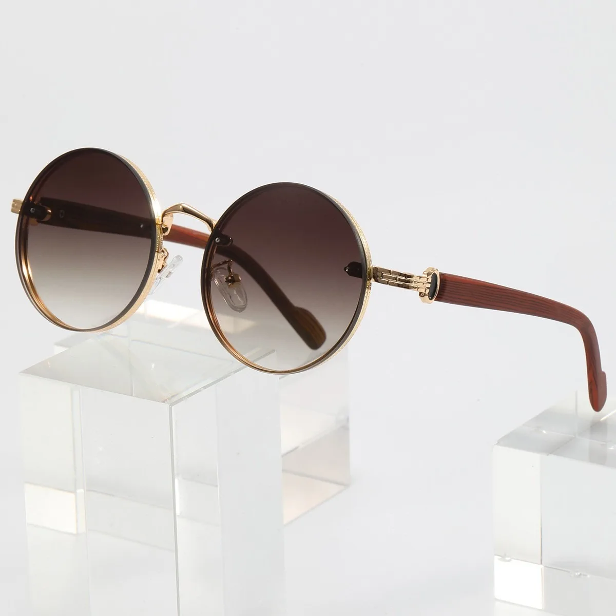 2025 Modische Neue Retro Runde Metallrahmen Punk-Sonnenbrille, Vielseitige Personalisierte Herren-Sonnenbrille – Detail 8
