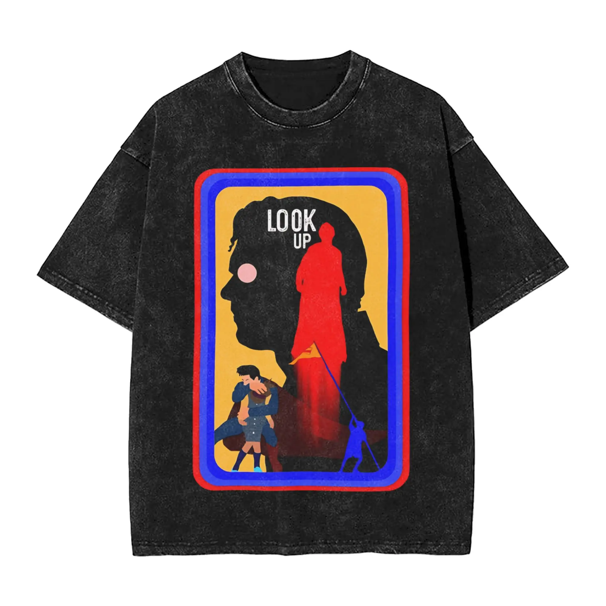 تي شيرت كلاسيكي مغسول انظر إلى ديفيد كورينسويت بسيط تي شيرت رائج تي شيرت للزوجين الصيف الجمالية طباعة تي شيرت