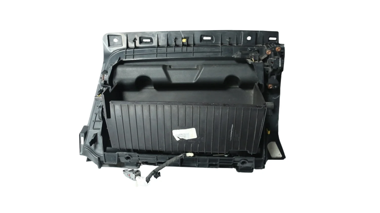 مناسبة لاستبدال OEM لغطاء صندوق تخزين ألياف الكربون لمقعد الركاب فورد موستانج