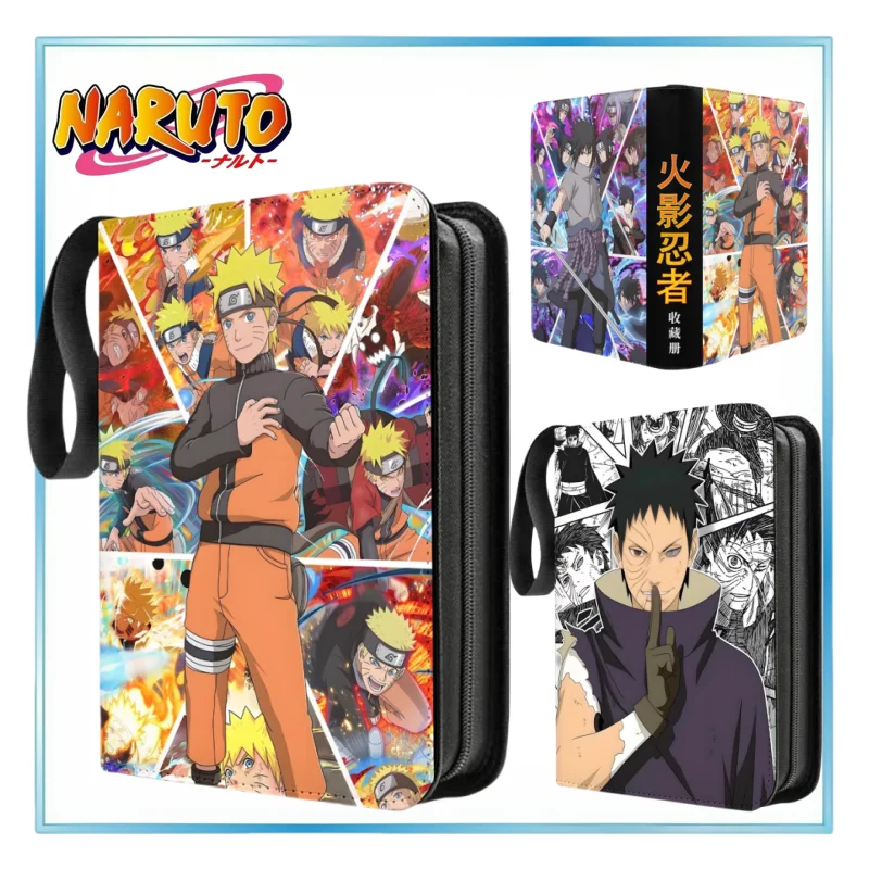 

Naruto Card Collection Album 44/99pcs Card Binder Large Capacity Anime Peripheral PU Zipper Booklet Boys and Girls Festival Gift