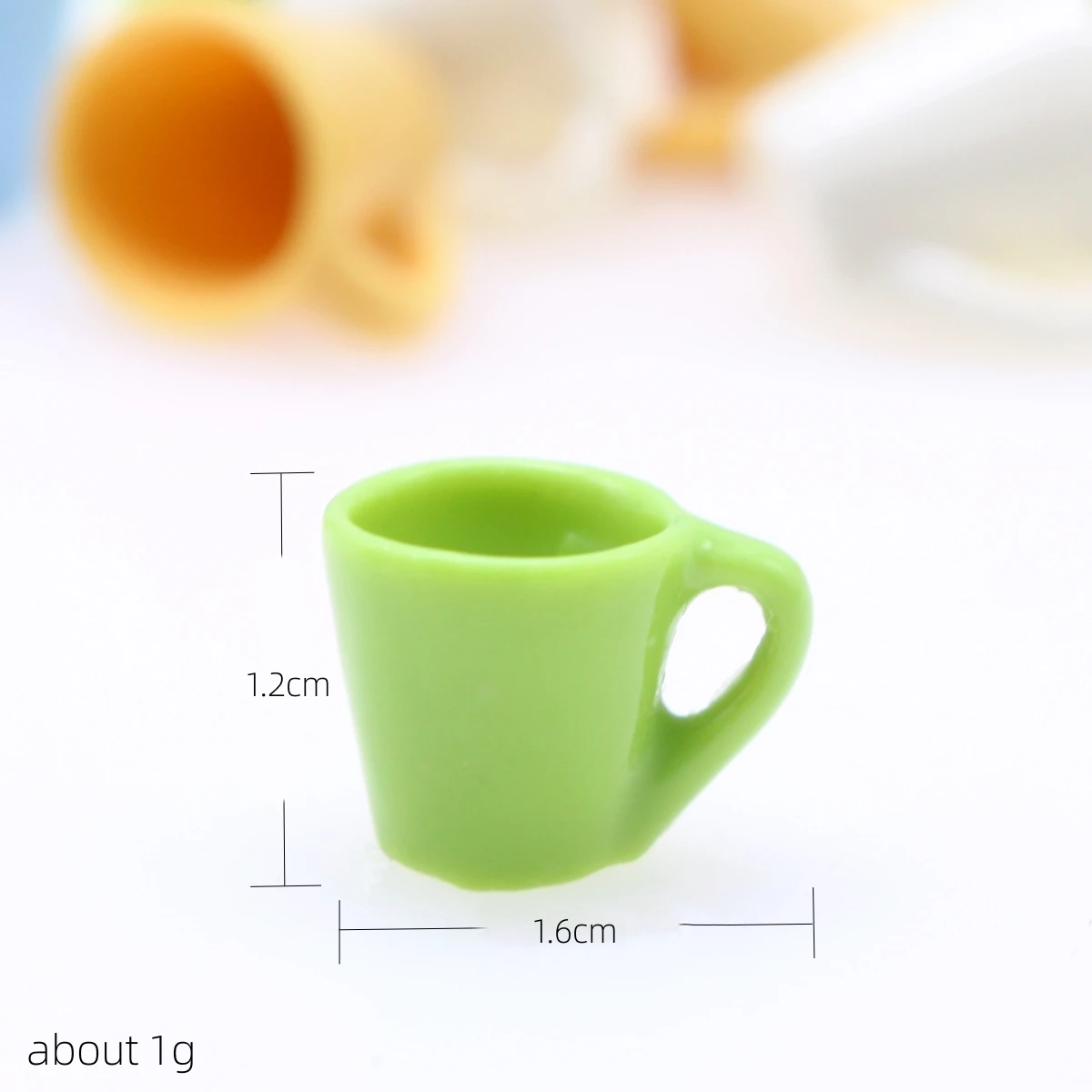 5Pcs/Bag Dollhouse Mini Colorful Resin Coffee Cup Mugs Tea Cup Miniature Simulated Home Kitchen Dining Table Furniture Model Dec