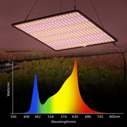 LED 식물 성장 램프, 풀 스펙트럼 온실 사각 다육 텐트 심기 램프, 초박형 45W 식물 필 라이트