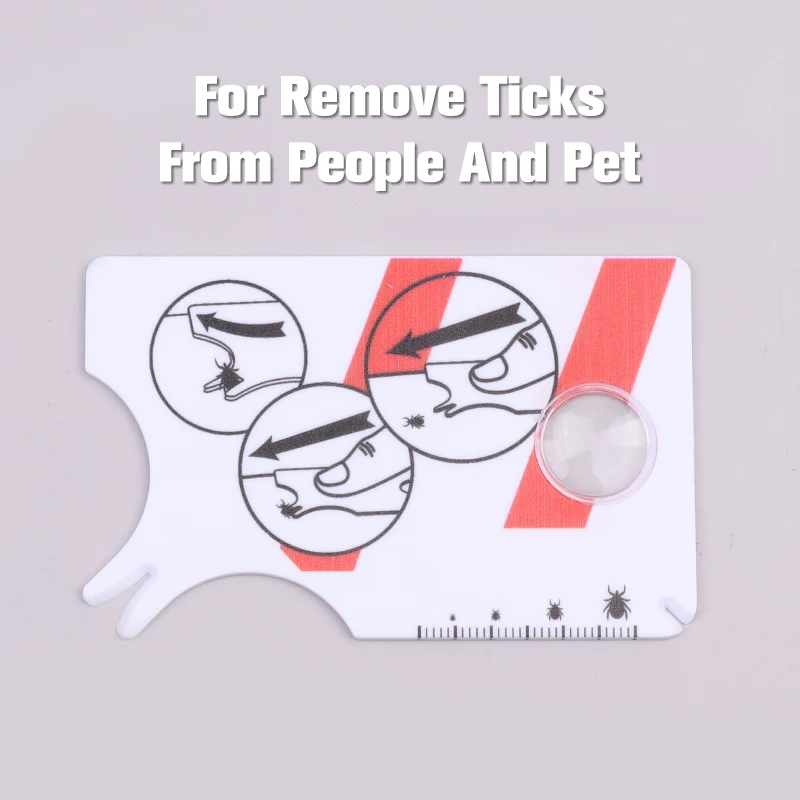 Tick Card For People Tick Remover For Dogs Portable Tick Card With Magnifier For Gently Remove Ticks From People And Pet