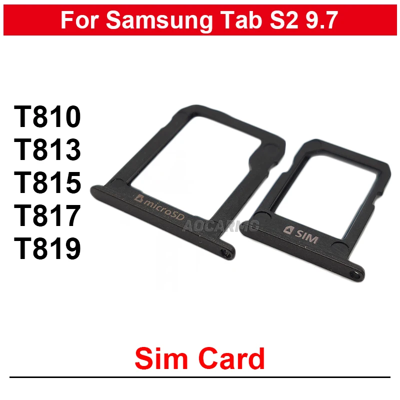 For Samsung Galaxy Tab S2 9.7 T815 T810 T813 T817 T819 SIM Card Tray MicroSD Slot Replacement Parts