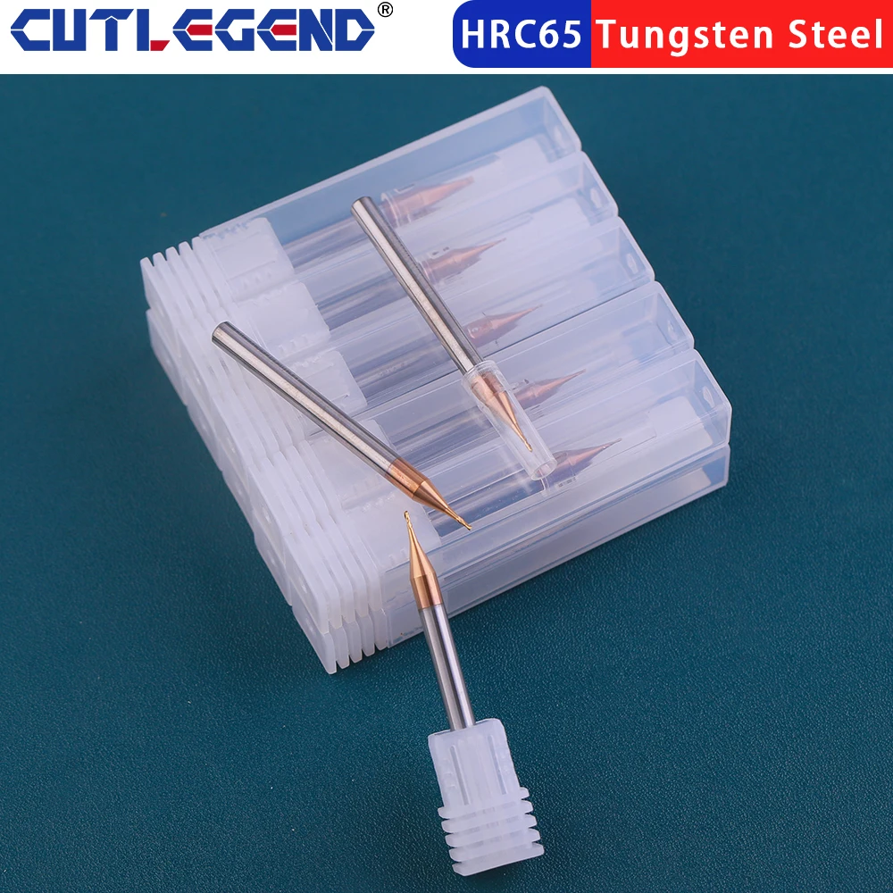 Imagem -05 - Micro Carbide Flat End Mill Mini Fresa Cnc Router Bit Carboneto de Tungstênio 0.20.9 mm 0.3 mm 0.4 mm 0.5 mm 0.6 mm 0.7 mm 0.8 mm Flautas