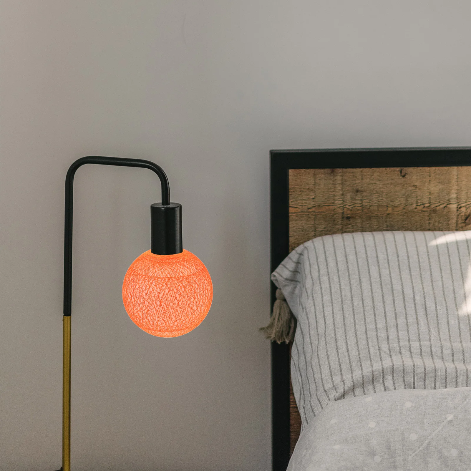 

Orange Round Ball Lampshade G9 Screw 21mm Hole Plastic Globe Light Shades for Pendant Ceiling Lamps Replacement Lampshades