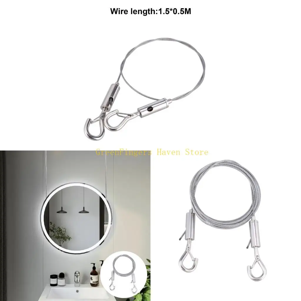 

F68D Stainless Steel Cable with Spring Hook Flexible Wire Rope for Hanging Length
