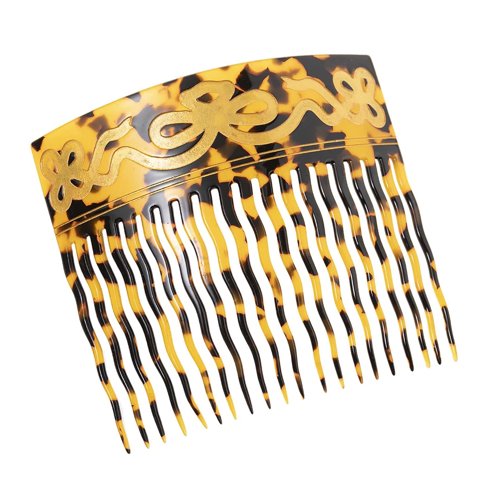 Vintage Hair Combs Colorful Acetate Hair Accessories Tortoise shell Women Hair clips Flamenco Headdresses Comb Bronzing jewelry