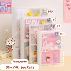 3/4/5/6/7 Zoll 80/160 Slots Transparentes Fotoalbum Idol Fotokartenhalter Sammelbuch Kreative Fotoalben Bildkartenhalter