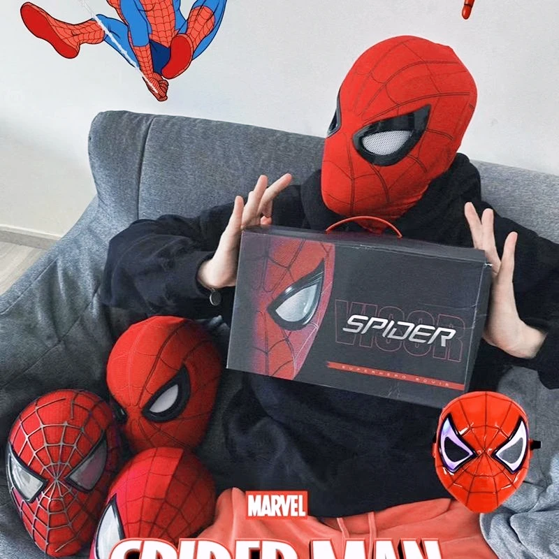 

Superhero Spider Man Masks Into Spider Verse Miles Morales Mask Cosplay Peter Parker Costume Zentai Spider helmet Kids Gifts