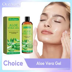 Moisturizing Hydrating Aloe Vera Gel Deeply Nourish Facial Body Skin Shrink Pores Reduce Fine Lines Dry Frizzy Hair Care Essence