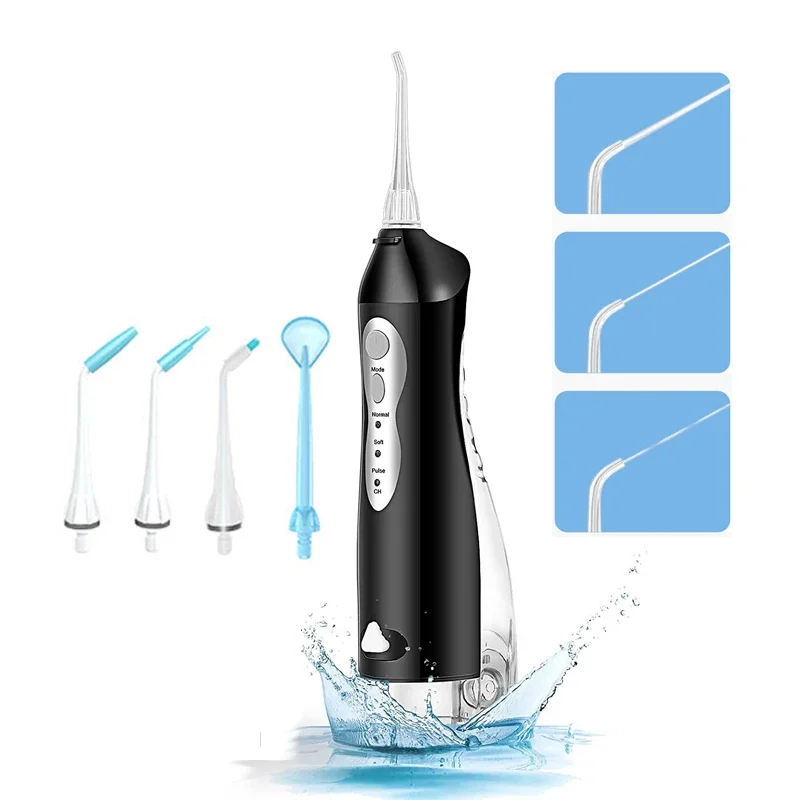 Portable Oral Irrigator Water Flosser Cordless IPX7 Waterproof Rechargeable Dental Teeth Cleaner