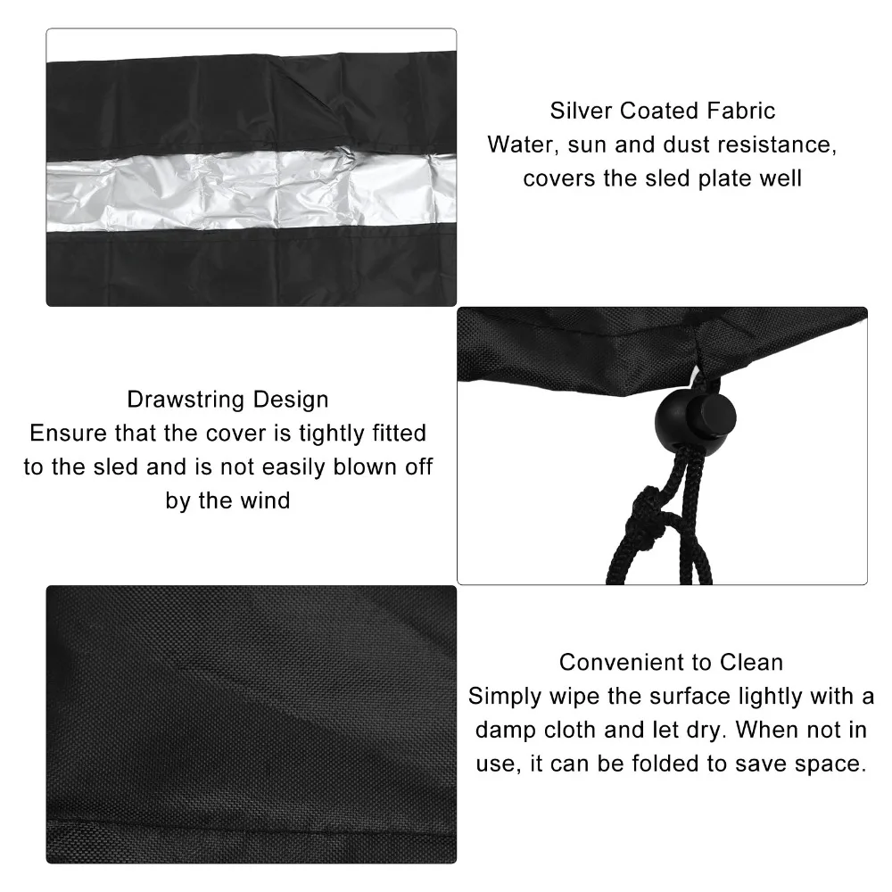 

Waterproof Sled Cover Snowproof Lightweight Ice Fishing Sled Cover Custom-fit Foldable Snowmobile Protective Cover Ice Fishing