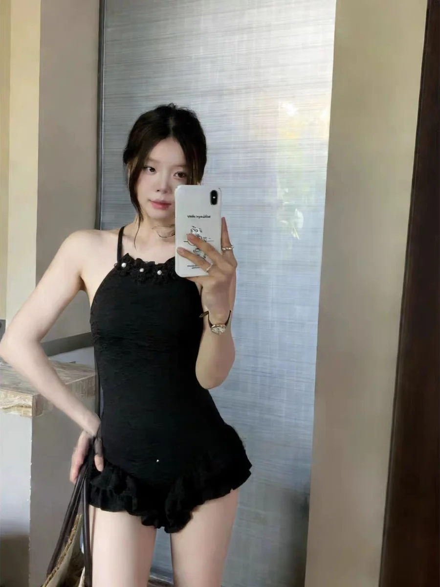 

Купальник-монокини Pearl Bla Ele Vaion Sle для девочек, консервативный, для горячих источников и курортов