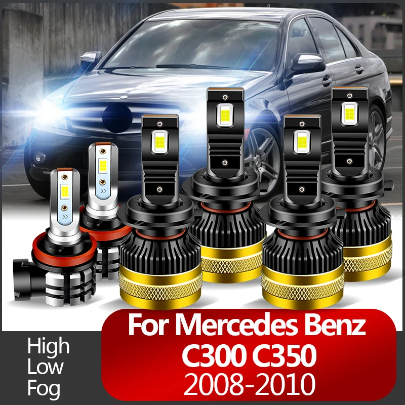 

2 шт., 2008 лм для Mercedes Benz C300 C350 2010-6000