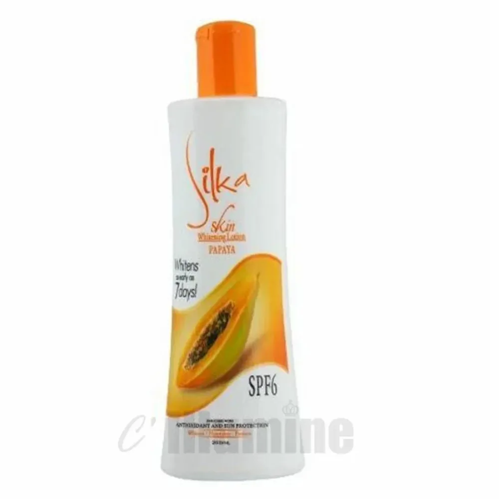 Silka Papaya Lotion Papaya Body Exfoliating Anti Purgative Body Milk 200ml