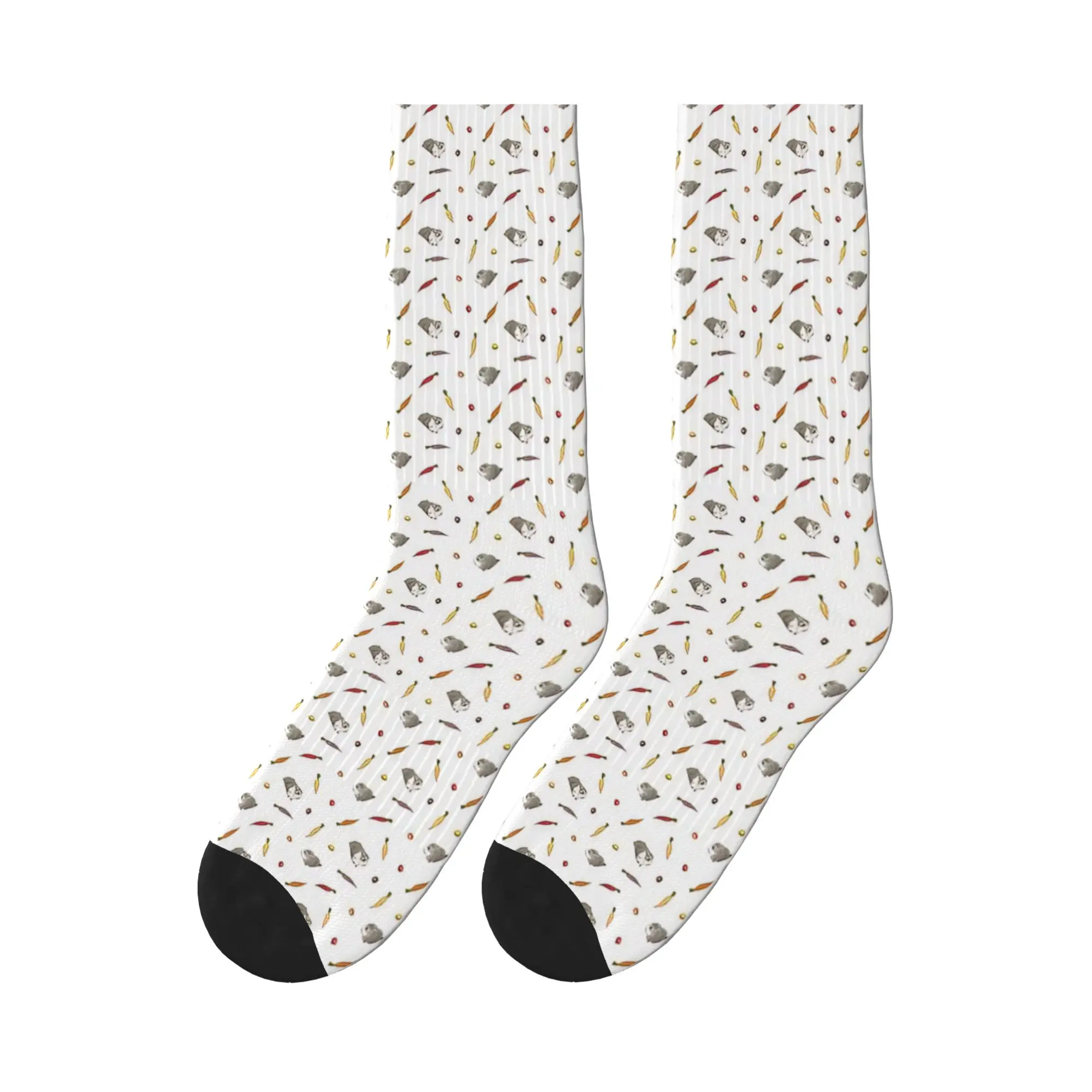 

Carrots And Silkie Guinea Pigs Pattern Stockings Custom Gothic Socks Spring Non Slip Socks Men Running Sports Medium Soft Socks