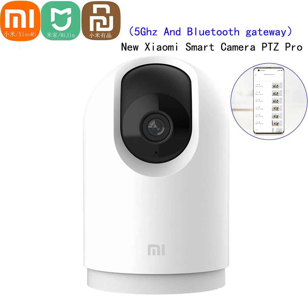 Original Xiaomi Mijia Smart 360 Angle Camera PTZ Pro Gateway And Dual Frequency 2.4/5Ghz Wifi IP Webcam Baby Security Monitor