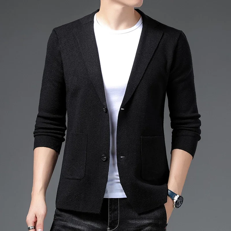 Men's Knitted Cardigan  Buttonless  Casual Comfortable and Versatile  Man Clothes Coats Jacket  Tops