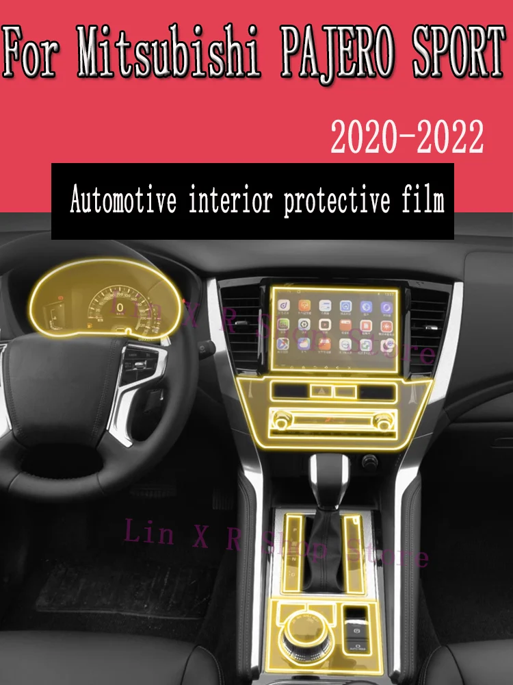 

For Mitsubishi PAJERO SPORT 2020-2022 Gearbox Panel Navigation Screen Automotive Interior TPU Protective Film Cover Anti-Scratch