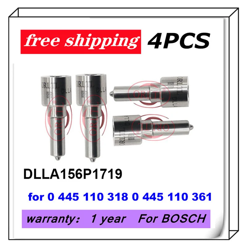 

for Injection 0445110318 0445110361 0433172054 Diesel Injector Nozzle DLLA156P1719 DLLA 156 P 1719 4PCS