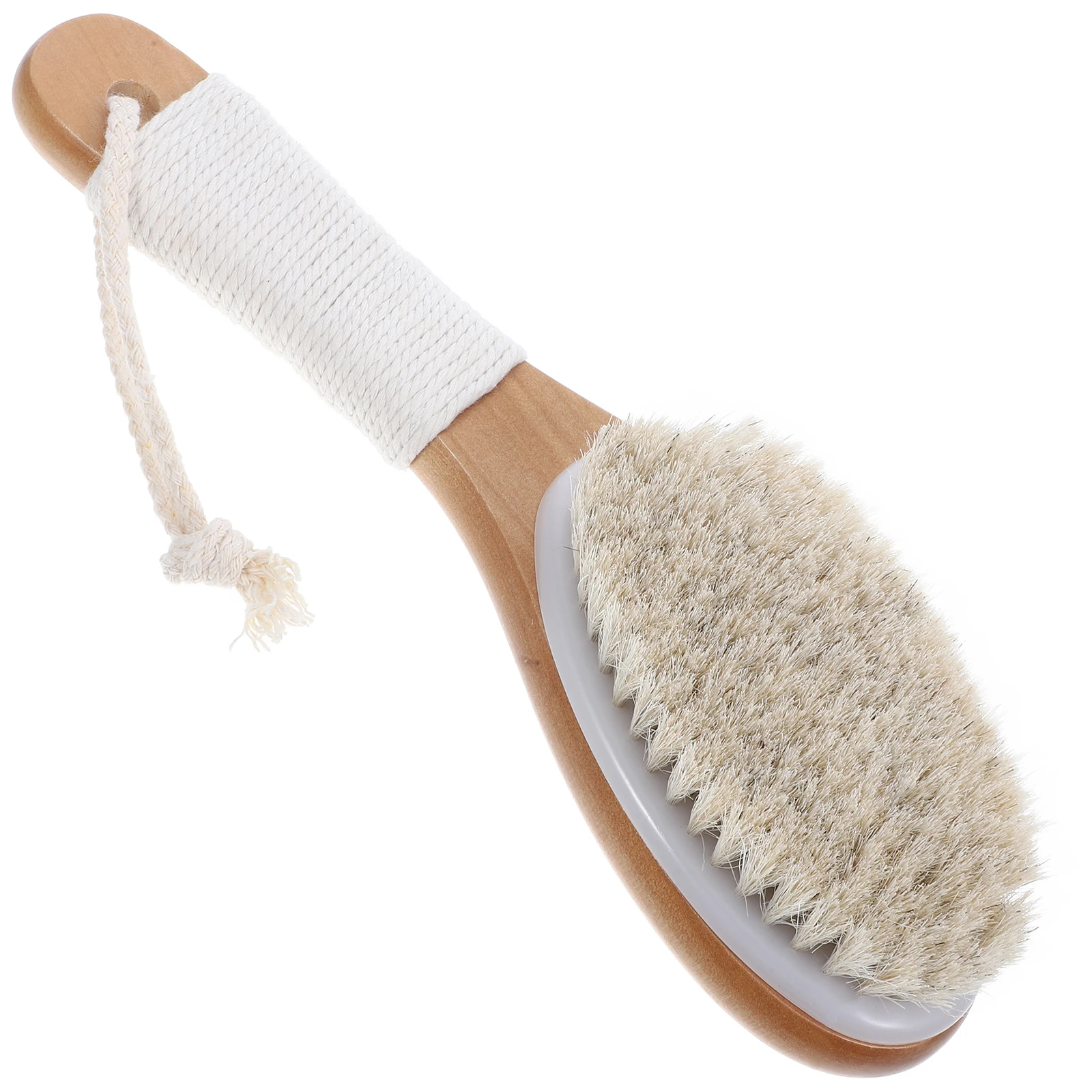 

Wood Horsehair Body Bathing Brush Back Scrubber ABS Durable Shower Exfoliating Brush for Men Versatile Wet Dry Body Scrubber