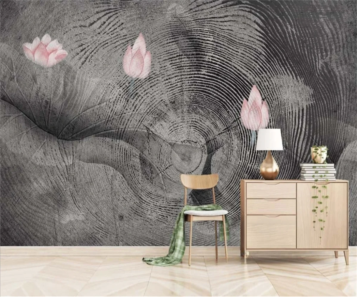 Custom wallpaper Gold Foil Texture Abstract wood Retro American TV Background Wall wall paper  papel de parede