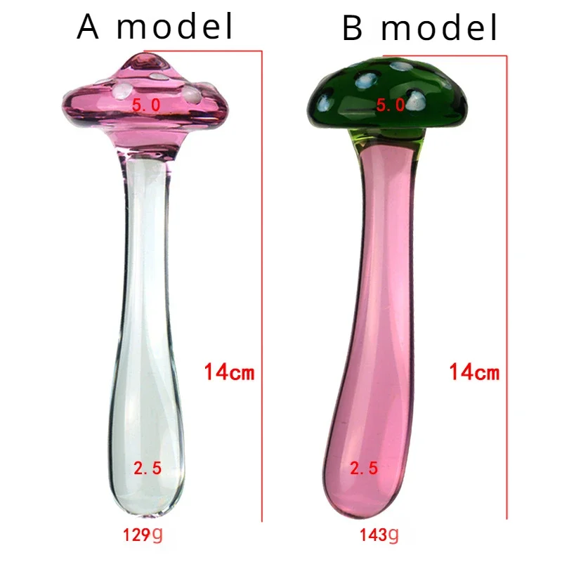 New Transparent Anal Plug, Glass Anal Dilator, Female Sexual Products, Vestibular Toy, Masturbator, Mushroom Massage Stick 18+