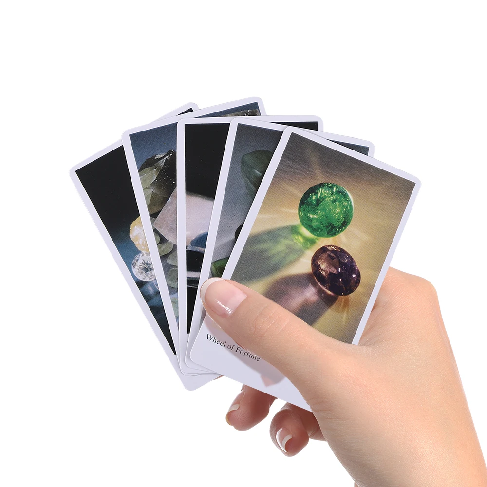 10,3*6cm - De Tarot van edelstenen en kristallen 78 stuks Vintage 1996 Tarot Deck