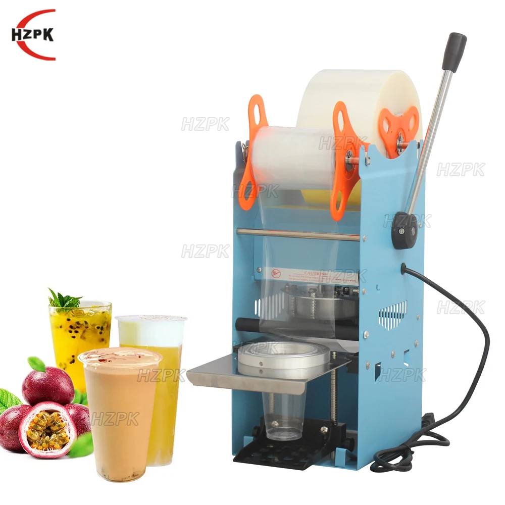 

HZPK Manual Bubble Tea Equipment Plastic Paper Small Cup Sealing Machine Sealer