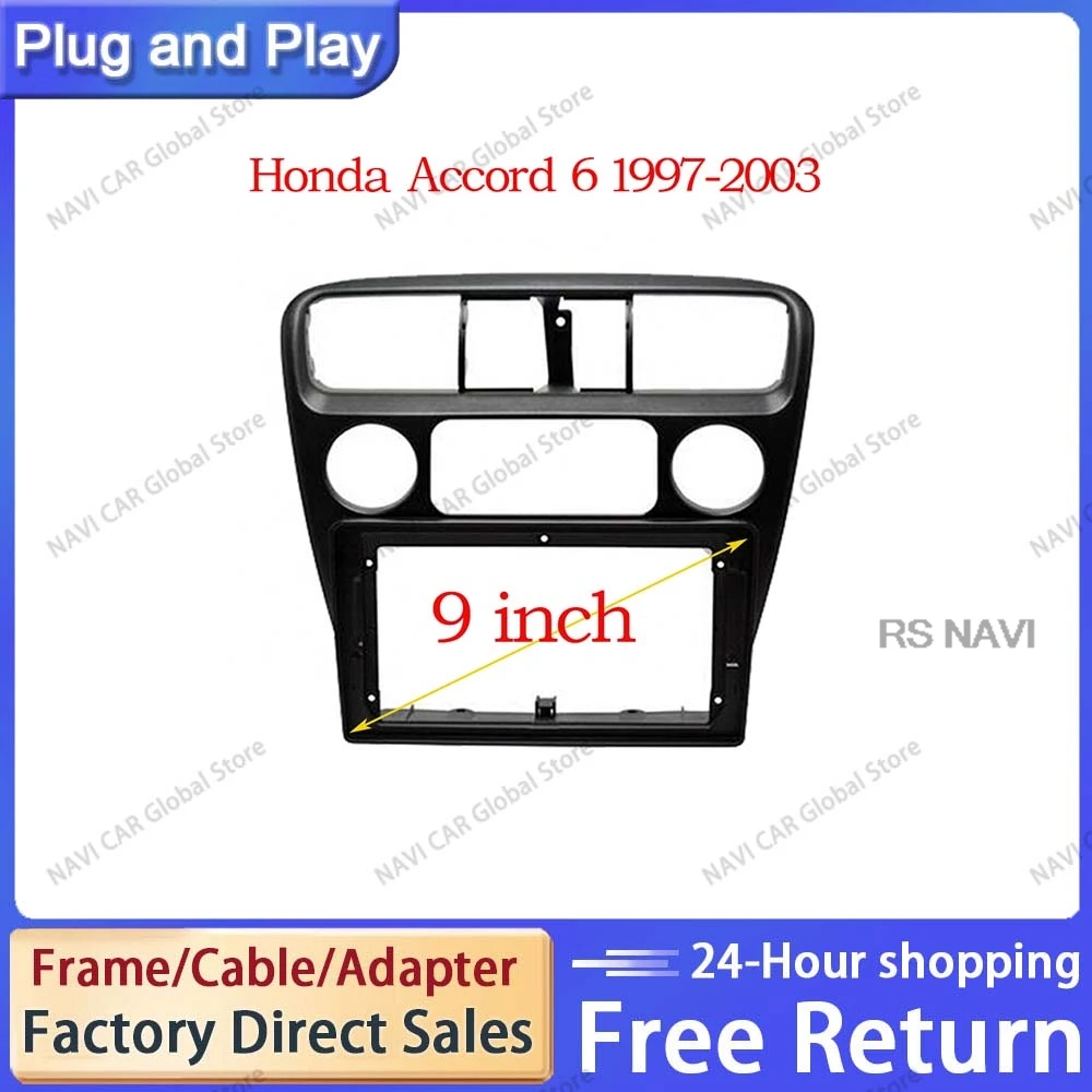 NAVI Car Radio Fascia For Honda Accord 6 1997 1998 1999 2000 2001 2002 2003 Special Dash Trim Kit DVD Frame Panel Car Refitting