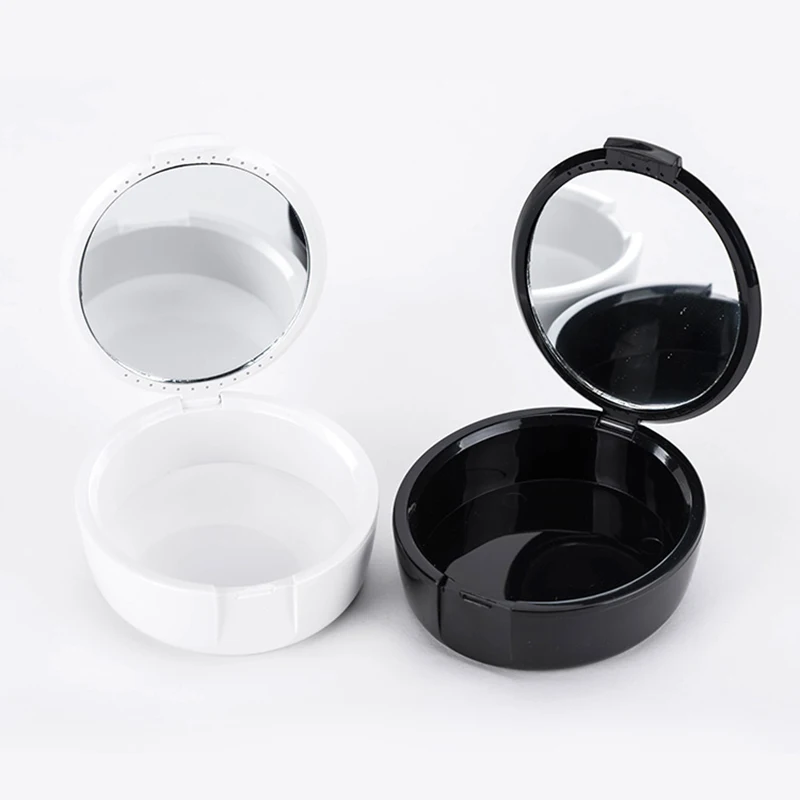 5pcs Denture Box Travel Case with Mirror for Lab Appliances and Guard Tool s