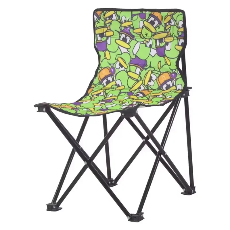 for Custom Logo Eco-Friendly Durable Outdoor Folding Beach Chairs Portable Camping Fishing Garden Wholesale Cross-border