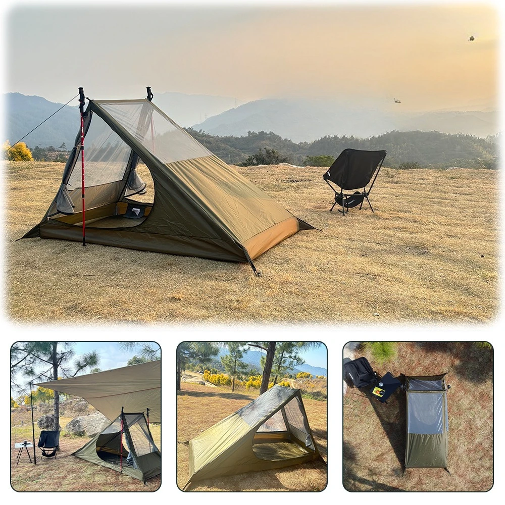 

Ultralight Mosquito-Proof Tent - Single Hiker Bivy with Breathable Mesh | No-Pole Design for Backpacking & Camping Tourist Tent
