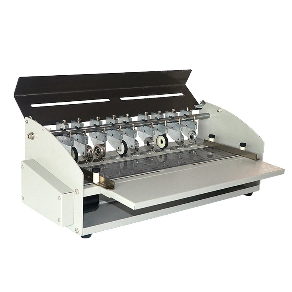 Metal 460mm Paper Creasing Machine 4 In 1 Automatic Paper Perforating Machine For Paper Card Book Scoring Folding